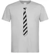 Чоловіча футболка Краватка в полоску Сірий фото