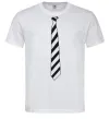 Чоловіча футболка Краватка в полоску Білий фото