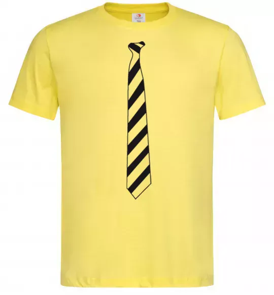 Чоловіча футболка Краватка в полоску Лимонний фото