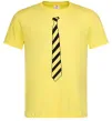 Чоловіча футболка Краватка в полоску Лимонний фото