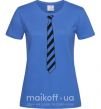 Жіноча футболка Галстук в полоску Яскраво-синій фото