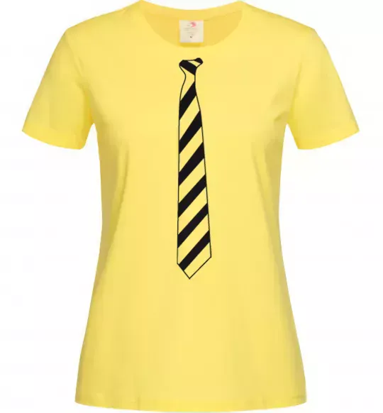 Жіноча футболка Краватка в полоску Лимонний фото