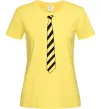 Жіноча футболка Краватка в полоску Лимонний Жіноча футболка Краватка в полоску Лимонний фото