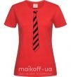 Жіноча футболка Галстук в полоску Червоний фото