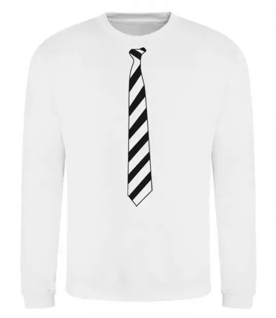 Світшот Краватка в полоску Білий фото