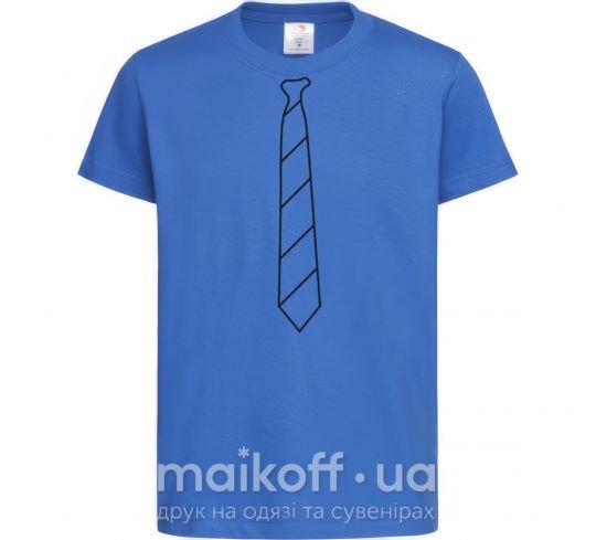 Детская футболка Галстук в полоску light Ярко-синий фото