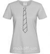 Женская футболка Галстук в полоску light Серый фото