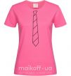 Жіноча футболка Галстук в полоску light Яскраво-рожевий фото