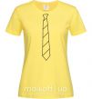 Женская футболка Галстук в полоску light Лимонный фото