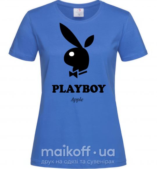 Женская футболка PLAYBOY APPLE Ярко-синий фото