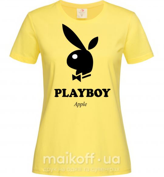 Женская футболка PLAYBOY APPLE Лимонный фото