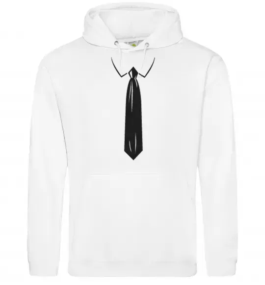 Мужская толстовка (худи) Краватка black Белый фото