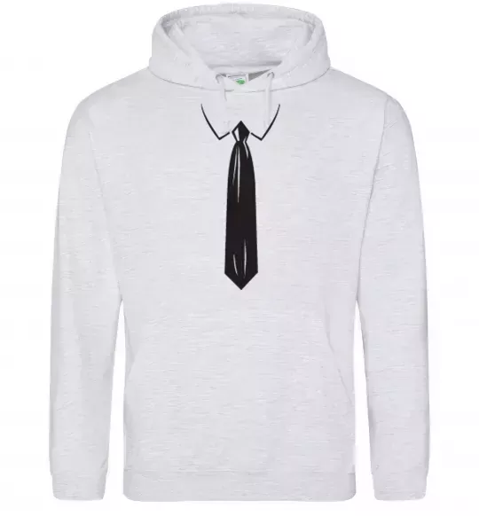 Мужская толстовка (худи) Краватка black Серый меланж фото