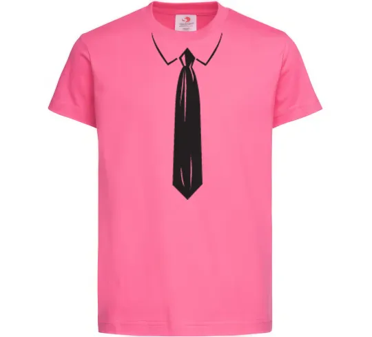 Дитяча футболка Краватка black Яскраво-рожевий фото