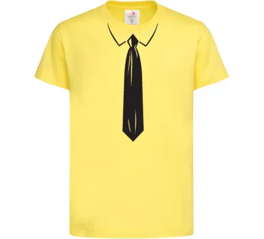 Дитяча футболка Краватка black Лимонний фото