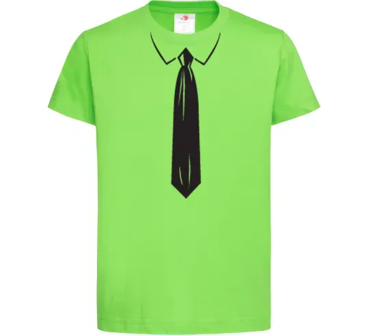 Дитяча футболка Краватка black Лаймовий фото