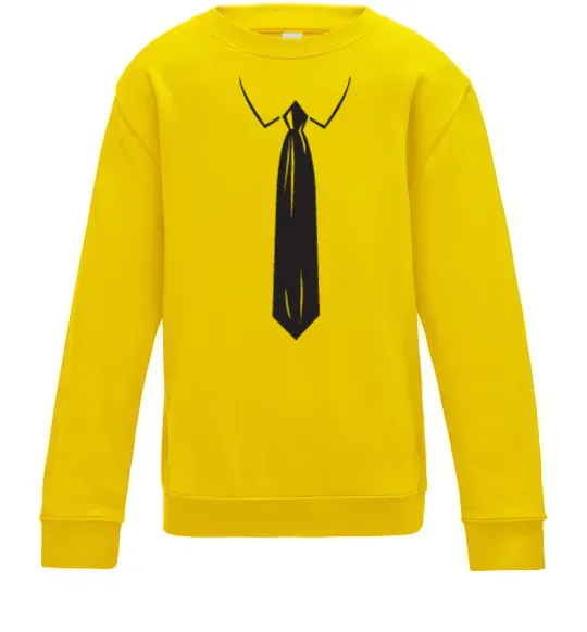 Детский Свитшот Краватка black Солнечно желтый фото