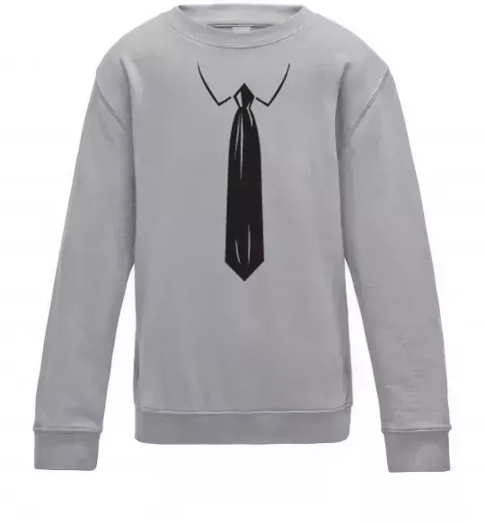 Детский Свитшот Краватка black Серый меланж фото