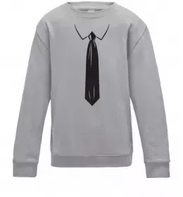 Дитячий світшот Краватка black Сірий меланж фото