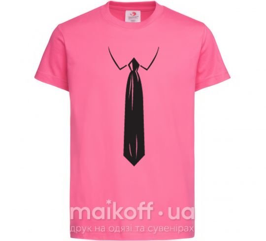Детская футболка ГАЛСТУК BLACK Ярко-розовый фото