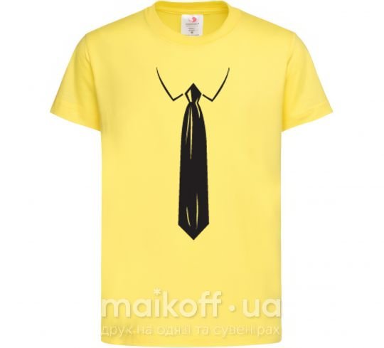 Детская футболка ГАЛСТУК BLACK Лимонный фото