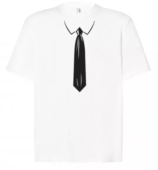 Футболка Оверсайз Краватка black Білий фото