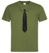 Мужская футболка Краватка black Оливковый фото
