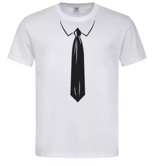 Мужская футболка Краватка black Белый фото