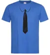Мужская футболка Краватка black Ярко-синий фото