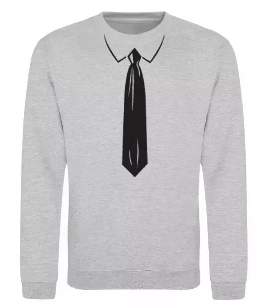 Свитшот Краватка black Серый меланж фото