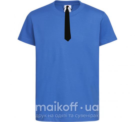 Детская футболка ГАЛСТУК КЛАССИКА Ярко-синий фото
