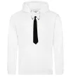 Чоловіча толстовка (худі) Краватка класика Білий Чоловіча толстовка (худі) Краватка класика Білий фото