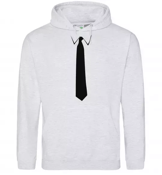 Чоловіча толстовка (худі) Краватка класика Сірий меланж фото