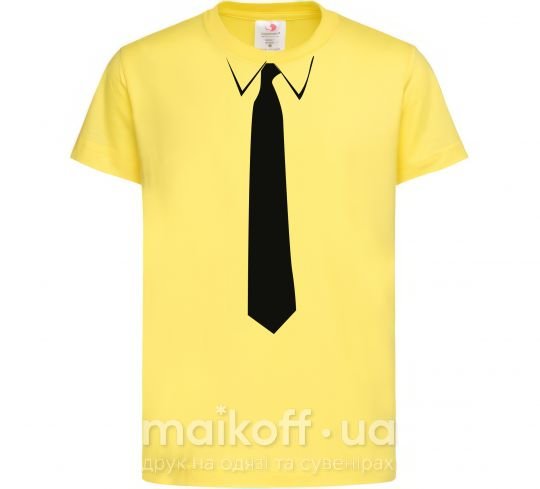 Детская футболка ГАЛСТУК КЛАССИКА Лимонный фото