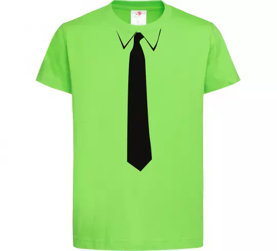 Дитяча футболка Краватка класика Лаймовий фото