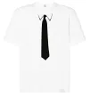 Футболка Оверсайз Краватка класика Білий фото
