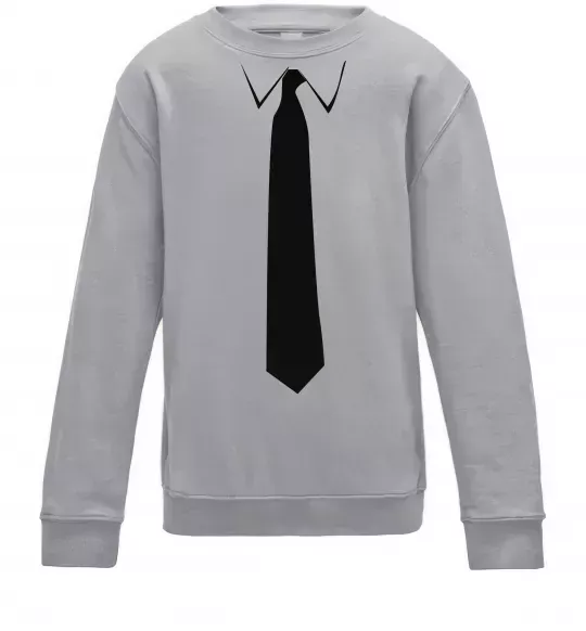 Детский Свитшот Краватка класика Серый меланж фото