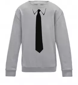 Дитячий світшот Краватка класика Сірий меланж фото