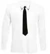 Лонгслів Краватка класика Білий Лонгслів Краватка класика Білий фото