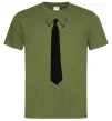 Чоловіча футболка Краватка класика Оливковий фото