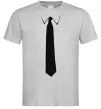 Чоловіча футболка Краватка класика Сірий фото