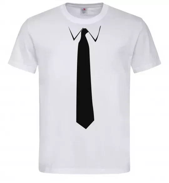 Чоловіча футболка Краватка класика Білий фото