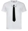 Чоловіча футболка Краватка класика Білий фото