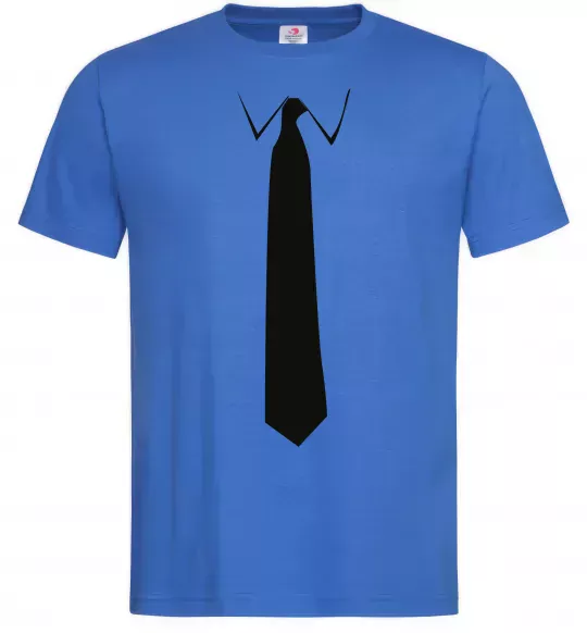 Чоловіча футболка Краватка класика Яскраво-синій фото