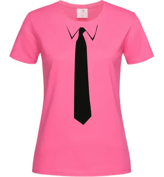 Женская футболка Краватка класика Ярко-розовый фото