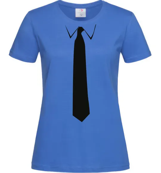 Женская футболка Краватка класика Ярко-синий фото