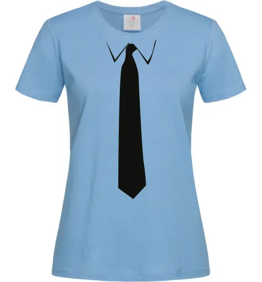 Женская футболка Краватка класика Голубой фото