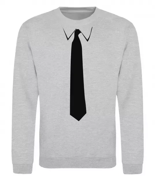 Свитшот Краватка класика Серый меланж фото