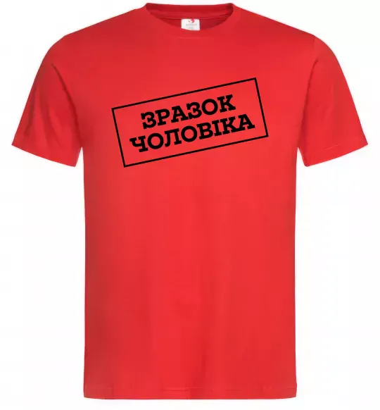 Чоловіча футболка Зразок чоловіка Червоний фото