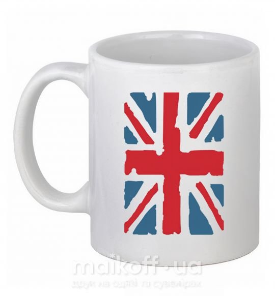 Чашка керамическая ФЛАГ GREAT BRITAIN Белый фото